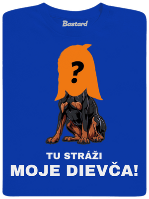 Tu strážim ja pánske dlhý rukáv Royal Blue