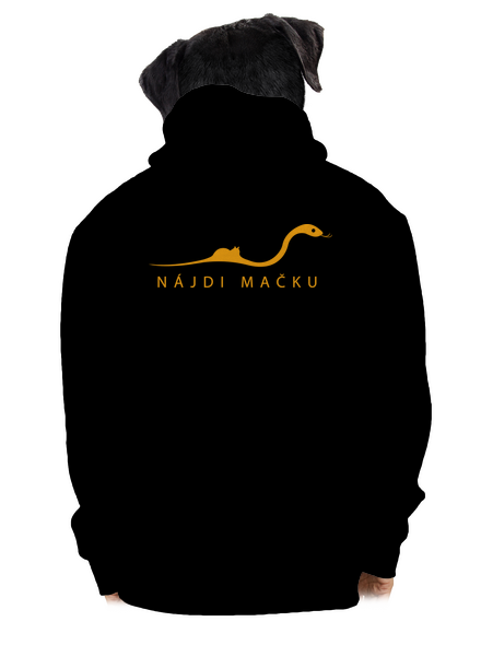 Nájdi mačku pánska mikina na zips Black