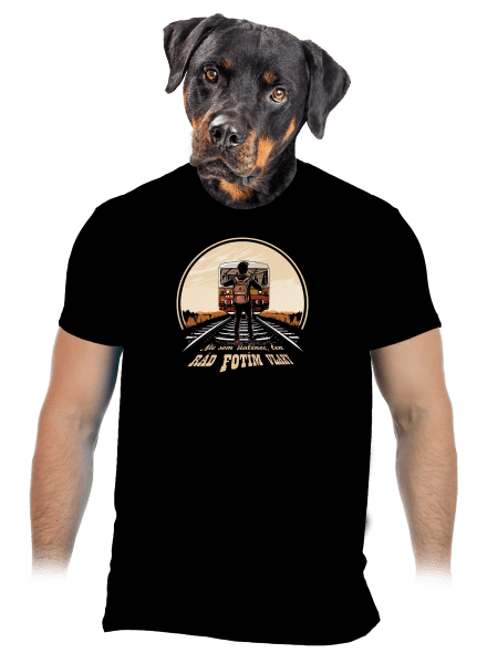 Fotím vlaky pánske tričko Black