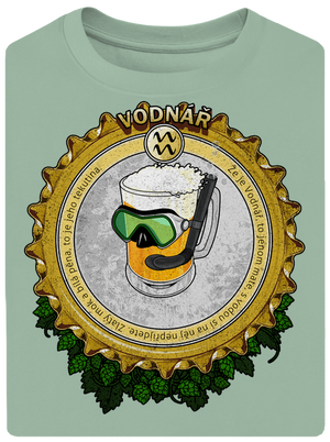 Pivný horoskop: Vodnár unisex tričko oversized Sage