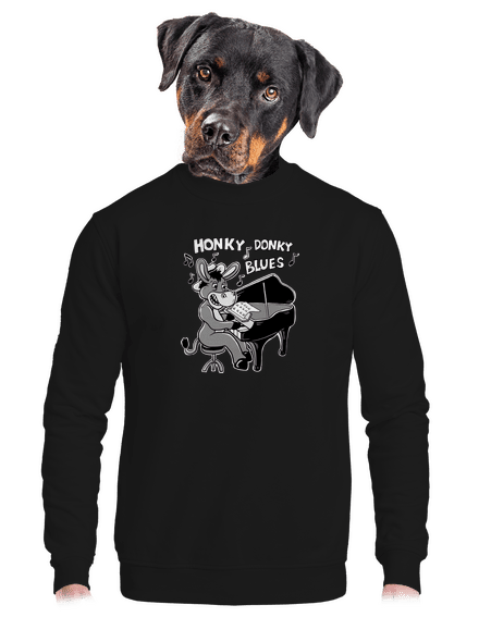 Honky donky blues unisex mikina bez kapucne Black