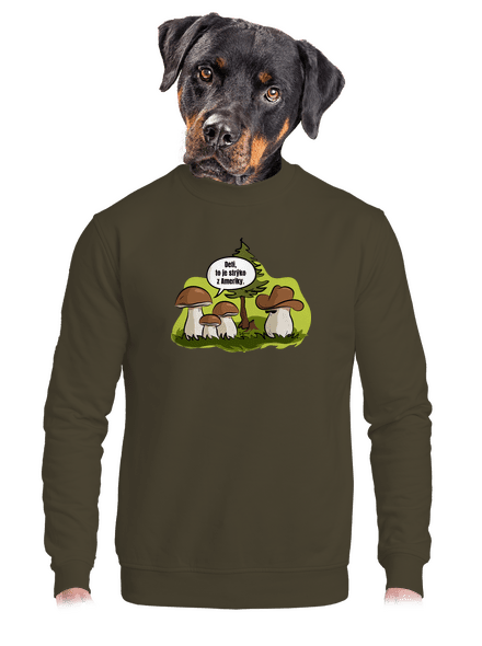 Strýko z Ameriky unisex mikina bez kapucne Urban Khaki