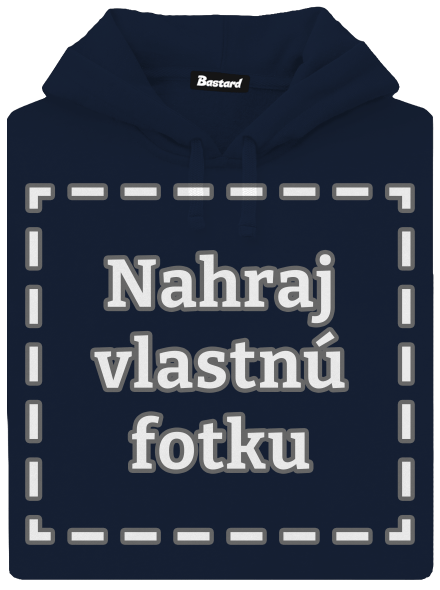 Vlastná potlač pánska mikina klokanka Navy
