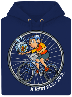 Cyklistický horoskop: Ryby unisex mikina premium Navy