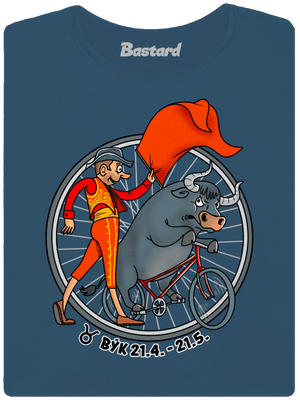 Cyklistický horoskop: Býk dámske tričko prémium Petrol Blue