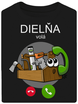 Dielňa volá unisex tričko oversized Black