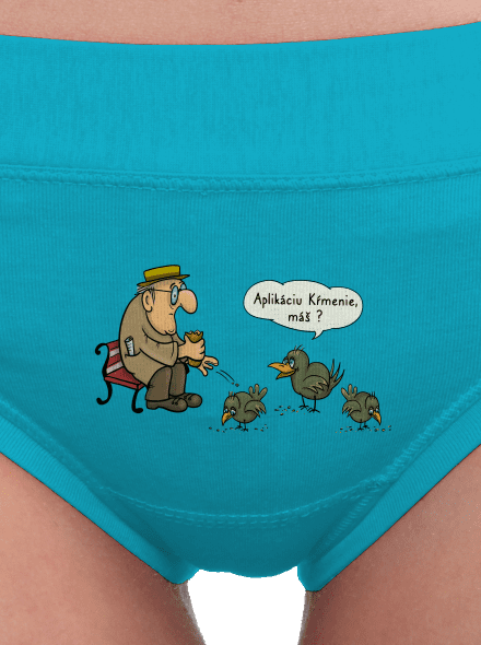 Aplikácia Kŕmenie dámske nohavičky Turquoise