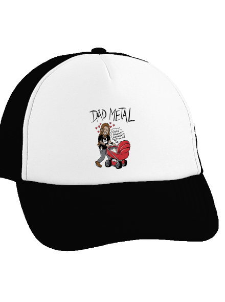 Dad metal šiltovka truckerka Black cap