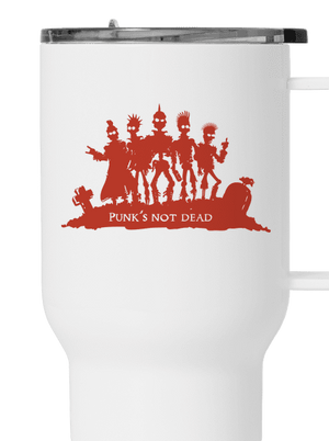 Punks Not Dead termohrnček White