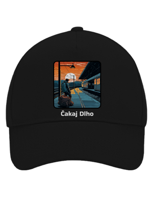 Čakaj dlho šiltovka baseballka Black
