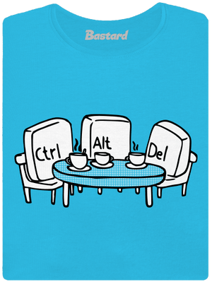 Nerozluční kamaráti dámske tričko s lemom Blue Atol