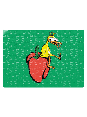 Kura na paprike puzzle White