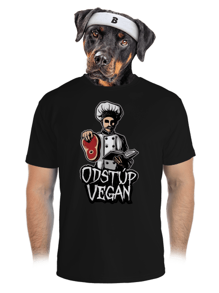 Odstup vegane pánske športové tričko Black