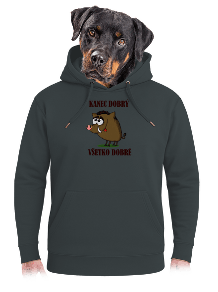 Kanec dobrý unisex mikina premium Charcoal