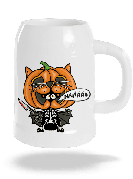 Halloweenská kočička polliter White