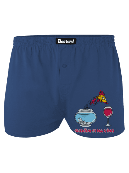 Skočím si na víno pánske trenky Blue