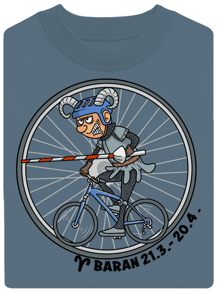Cyklistický horoskop: Baran unisex mikina bez kapucne Nordic Blue