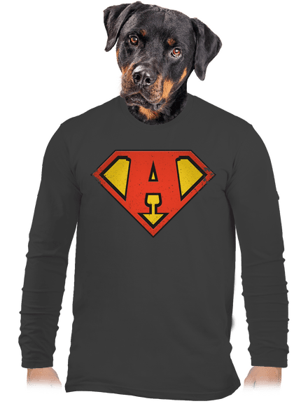 Som superhrdina pánske dlhý rukáv Dark Grey