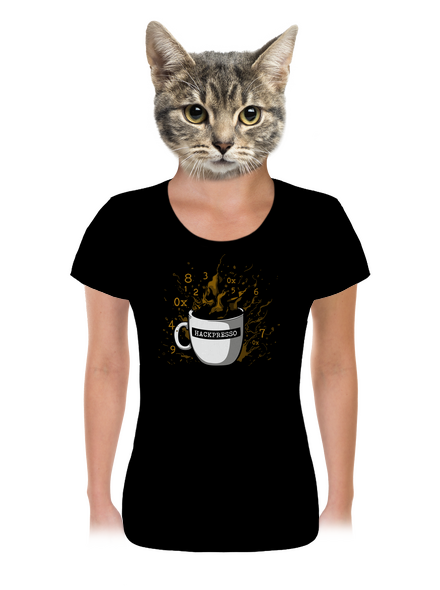 Hackpresso  dámske tričko Black