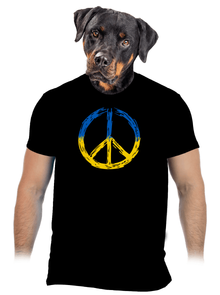 Ukrajina - Peace pánske tričko Black