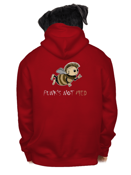 Punks Not Med pánska mikina na zips Red
