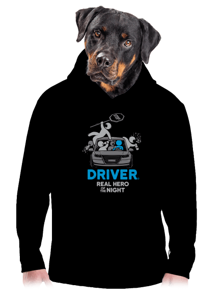 Driver pánska mikina klokanka Black