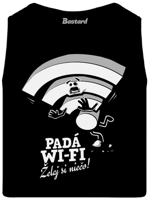 Padá wi-fi pánske tielko Black