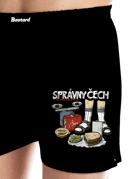 Správny Čech pánske trenky Black