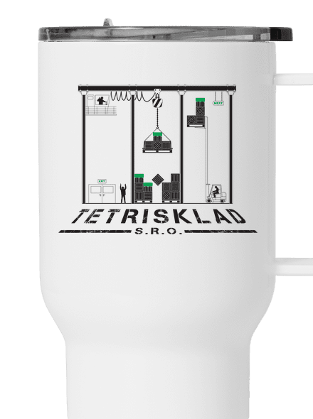 Tetrisklad termohrnček White
