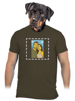 Simpsonovi z vlastnej fotky pánske tričko Urban Khaki