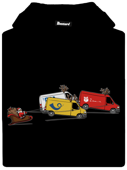 Santa se soby dámska mikina klokanka Black