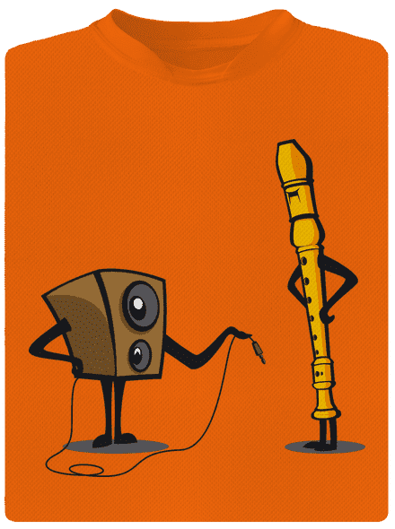 Plug-in jack detské športové tričko Neon Orange