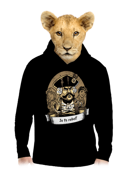 B14: S čerty nejsou žerty detská mikina klokanka Black