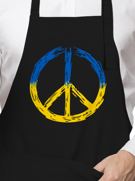 Ukrajina - Peace zástera Black