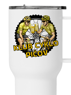 Klub cyklo pičov termohrnček White