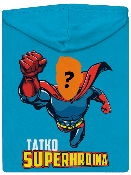 Tatko superhrdina dámska mikina na zips Blue Atol