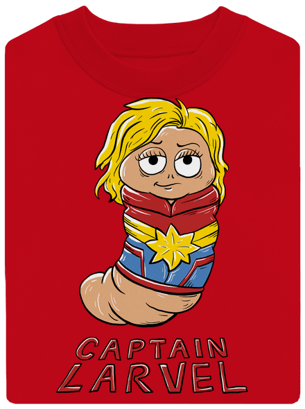 Captain Larvel unisex mikina bez kapucne Red