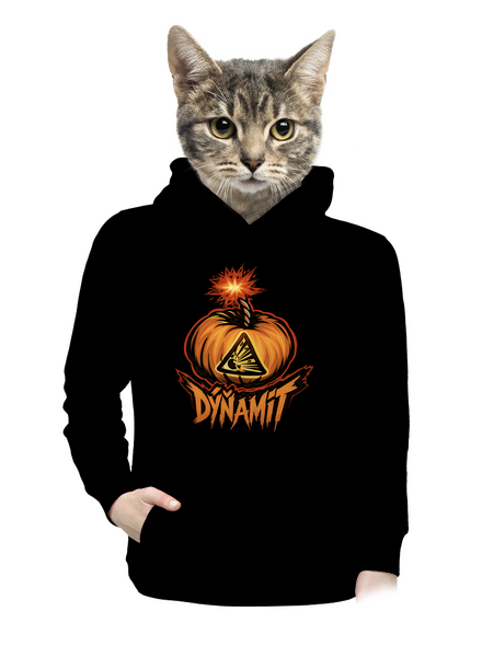 Dýňamit dámska mikina klokanka Black
