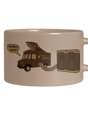 Točená čokoládová hrnček makronka Brown Macaron