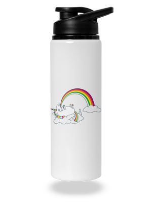 Tajomstvo dúhy flaša na vodu White