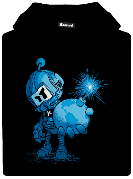 Časovaná bomba detská mikina klokanka Black