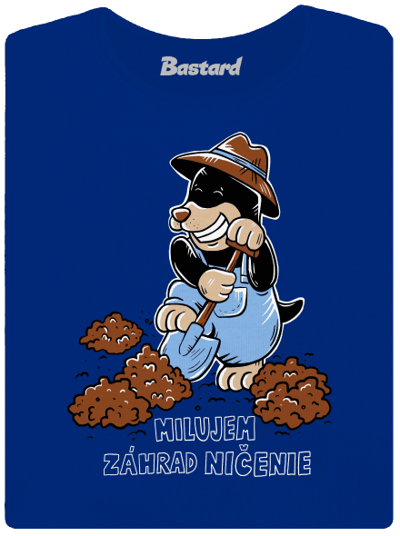 Krtko záhradník dámske tričko s lemom Royal Blue Mal