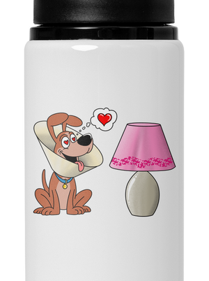 Zamilovaný pes flaša na vodu White