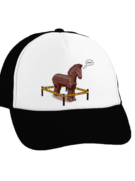Trójsky kôň šiltovka truckerka Black cap
