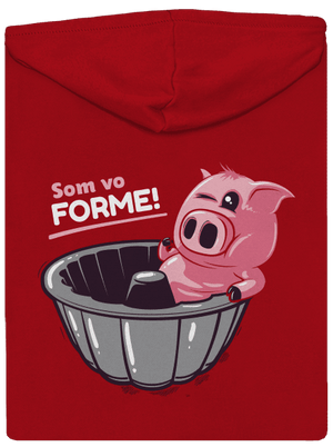 Vo forme pánska mikina na zips Red