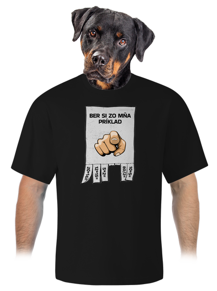 Ber si zo mňa príklad unisex tričko oversized Black