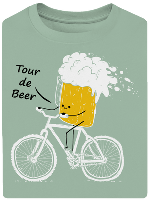 Tour de beer unisex tričko oversized Sage