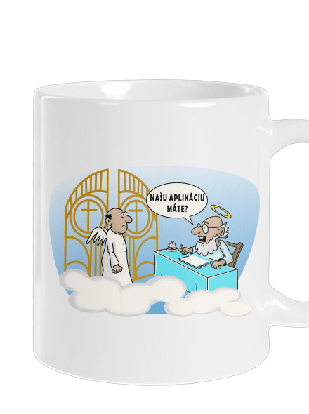Nebeská aplikácia klasický hrnček White