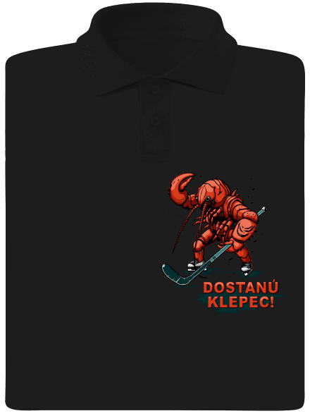 Dostanú klepec pánska polokošeľa Black