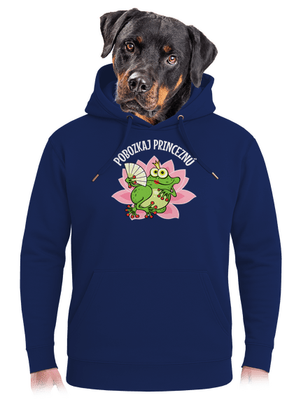 Pobozkaj princeznú a princa unisex mikina premium Navy